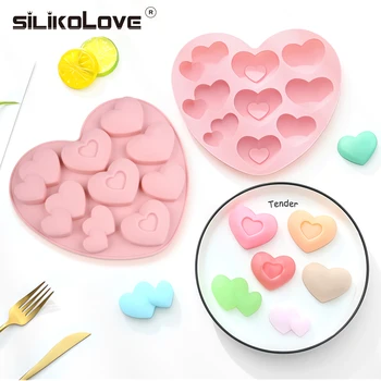 SILIKOLOVE 3D Silikónové Srdce Formy Mini Srdce Candy Formy Čokoláda Plesne pre DIY Kuchyňa Pečenie Príslušenstvo