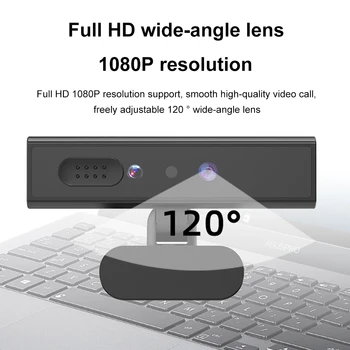 Rozpoznávanie tváre 1080P Fotoaparátu, Vstavaný Mikrofón, 5MP Video Web Kamera pre pracovnej Plochy Notebooku, Podpora Windows 10/11 Systém